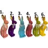 Zajac polyresin 6 farieb 14,5x9x30 cm 46406