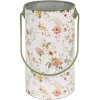 Clayre & Eef Dekoratívne plechové vedro s kvetinami a vtáčikmi Dahia L - Ø 19*27 cm - Clayre & Eef