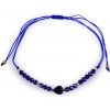 Náramok shamballa srdce a brúsené korálky s AB efektom - 1 ks 11 modrá námornícka