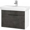 Dreja Umývadlová skrinka SOLO SZZ 60 - N01 Biela lesk / Úchytka T07 / D16 Tmavý betón