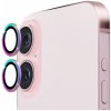 ENKAY tvrdené sklá s kovovým rámčekom na ochranu šošoviek zadného fotoaparátu pre iPhone 16 / 16 Plus - dúhová - možnosť vrátiť tovar ZADARMO do 30tich dní