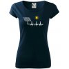 Ekg Fotovoltaická elektráreň - Dámske tričko Pure - L ( Tmavomodrá (veľmi tmavá - skoro čierna) )