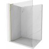 MEXEN/S - Kioto L Sprchová zástena WALK-IN 80 x 200, transparent, zlatá kartáčovaná 800-080-103-55-00