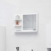 Koupelnové zrcadlo bílé 60 x 10,5 x 45 cm kompozitní dřevo Bílá 805006