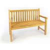 Záhradná drevená lavica DIVERO - neošetrené teakové drevo - 120 cm