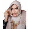 Fashionweek Zimná čiapka v štýle kukla WOOL01 Béžový