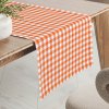 Biante Dekoračný behúň na stôl Rebeka RE-005 Oranžovo-biela kocka stredná 20x180 cm