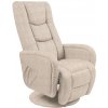 Masážne polohovateľné kreslo PULSAR 2 – viac farieb, látka, nosnosť 140 kg Béžová látka