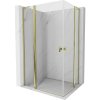 MEXEN/S - Mist L Duo sprchovací kút dvere krídlové 100 x 95, transparent, zlato 8A4L-100-095-50-00