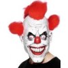 Maska klaun (biela s červenými vlasmi)