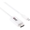 club3D USB-C® / DisplayPort káblový adaptér USB-C ® zástrčka, Konektor DisplayPort 1.20 m biela CAC-1517 Kábel DisplayPort; CAC-1517