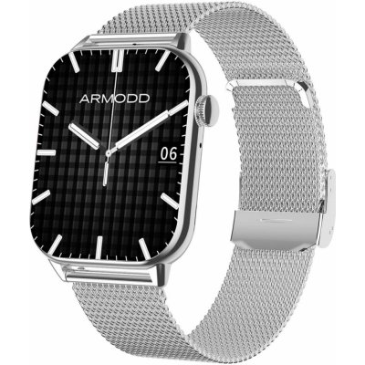 Chytré hodinky ARMODD Prime strieborná, kovový + silikónový remienok (9108)