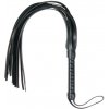 EasyToys Flogger Whip, čierny korbáč z umelej kože 45 cm