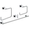 GROHE Essentials Cube súprava doplnkov do kúpeľne 4v1, chróm, 40778001