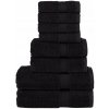 Súprava uterákov VidaXL Solund čierne 600 g/m2 8 ks