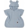 Baby Nellys Detské mušelínové pončo lux s kapucňou Teddy rýchloschnúci jeans