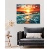 ZUTY Obrazy na stenu - Východ slnka nad morom Rámovanie: vypnuté plátno na rám, Rozmer: 80x100 cm
