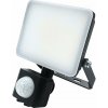 NEDES Vonkajší čierny LED reflektor so senzorom 10W / 4000K - LF7021S