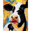 ZUTY Maľovanie podľa čísel FAREBNÁ KRAVA Rámovanie vypnuté plátno na rám Rozmer 80x100 cm