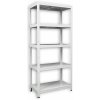 Kovový regál bezskrutkový Biedrax 40 x 90 x 180 cm, biely - 5 políc kovových