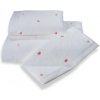 Soft Cotton Malý ručník Micro love 30 x 50 cm bílá růžová srdíčka