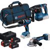 Aku súprava nářadí Bosch 18V GSB+GWS+GBH+3x5Ah+GAL12/18V-80