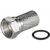 Konektor F satelitný samec ø7mm/4.8mm, dĺžka 20mm, Cu-Ni, 100ks/bal