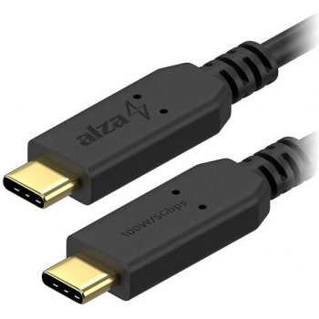 AlzaPower APW-CBTC3010B Core USB-C to USB-C 3.2 Gen 1, 100W, 1m, černý