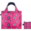 Ekologická skládací nákupní taška NAUTICAL Loqi (růžovo/černo/bílá)