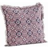 MADAM STOLTZ Bavlnený poťah na vankúš Dusty lilac/White/Blue 50 × 50 cm