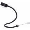 Stolná lampa LIGHTME Powerlens Snake, čierna, flexibilné rameno - LM85830