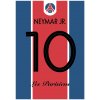 Superfutbal Maketa dresu PSG, modrá / bordová Rozmer: A3, Meno a číslo: Neymar Jr. 10