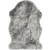 Obsession , Kusový koberec Samba 495 Silver (tvar kožušiny), 55x85 tvar kožušiny, šedá, obývacia izba