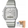 Strieborné hodinky Casio Vintage AQ-240E-7AEF so stopkami