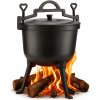 KOCIOŁEK ŻELIWNY 10L POĽOVNÍCKY HRNIEC MAĎARSKÝ NA OHEŇ PEČIENKY GRIL