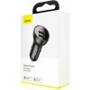 Baseus Car Charger Digital Display Dual USB 4.8A 24W Gray (CCBX-0G)