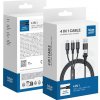 Kábel Blue Star Cable 4In1 Type C / USB A to Micro USB / Lightning / Type C 2,4A 12W Cafule C172 1,2 M Black