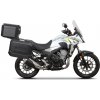 SHAD Kompletná sada čiernych hliníkových kufrov TERRA BLACK , 37 litrov vrchný kufor, 47L/47 litrov bočné kufre, vrátane montážnej sady a platni SHAD HONDA CB 500 X