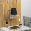 Brilagi Brilagi - LED Nástenná lampa NUBILA 1xE27/25W/230V + LED/3W biela/čierna BG1559A + záruka 3 roky zadarmo + záruka 3 roky zadarmo