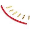 Dynamite 4 mm pozlátené konektory so zmršťovacou fóliou (3 páry)