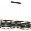 Luminex Luster na lanku RIM 3xE27/60W/230V čierna/zlatá LU3904 + záruka 3 roky zadarmo