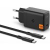 Spigen nabíječka SPIGEN ARCSTATION PRO GAN-651 1-PORTOVÁ SÍŤOVÁ NABÍJEČKA 65W + KABEL TYPU C ČERNÝ
