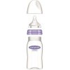 Lansinoh sklenená dojčenská fľaša s NaturalWave cumľom stredný prietok MF priesvitná 240 ml