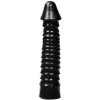 All Black AB29, čierne vinylové dildo 26 x 5,5 cm
