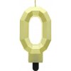Tortové sviečky -metalická zlatá 0 (7,6cm)
