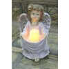 Anjel s LED sviečkou 31 cm