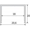 Effector - Jednoduchý profil (EASY) - B81 - Dĺžka 2 m - Farba Striebro