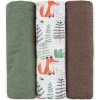 PETITE & MARS Sada plienok bambusová mušelínová 3ks Moussy Forest Fox 68 x 68 cm