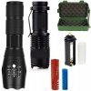 LATARKA TAKTYCZNA 2W1 LED CREE SURVIVALOVÁ ZOOMOVÁ STROBOSKOPICKÁ VOJENSKÁ BATÉRIA