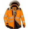 PORTWEST HI-VIS PW369 / Zimná reflexná bunda, vodeodolná - HV oranžová/čierna M